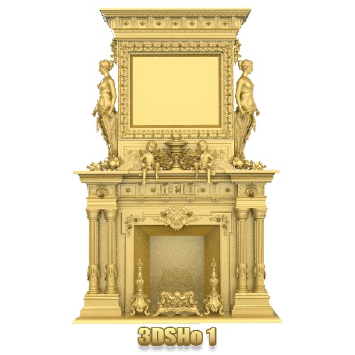 فروش فایل سه بعدی شومینه 3DSHo1