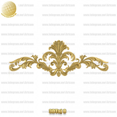 فروش فایل سه بعدی تاج و دکوری  3DTaj8