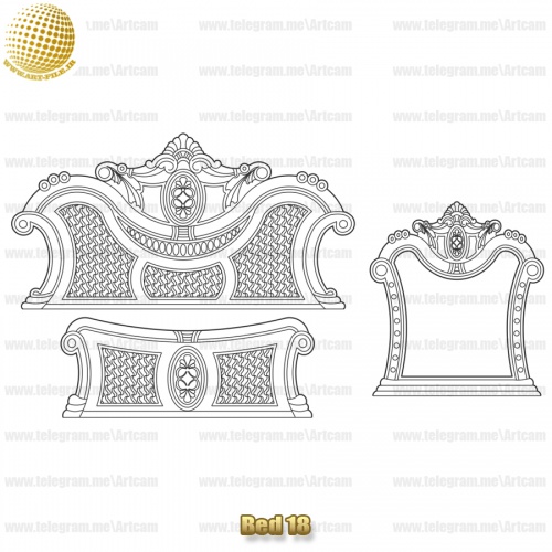 فروش فایل دوبعدی سرویس خواب ‌Bed18