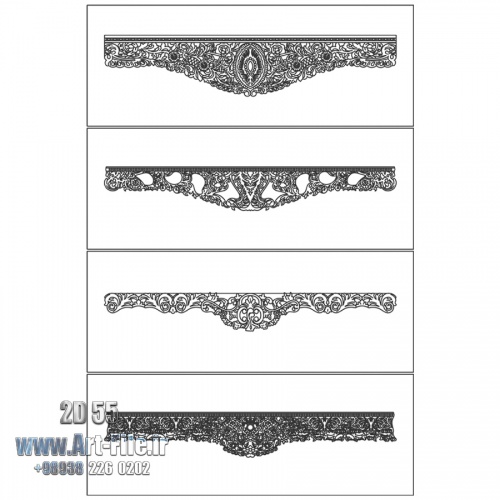 فروش فایل دوبعدی کتیبه پرده ‌2D55