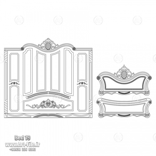 فروش فایل دوبعدی سرویس خواب ‌Bed19