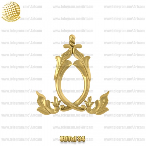 فروش فایل سه بعدی تاج و دکوری  3DTaj34