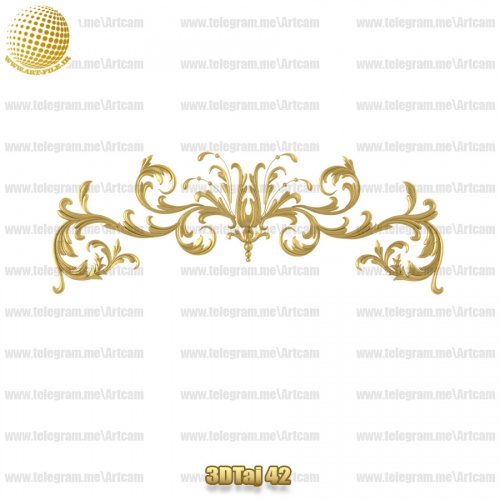 فروش فایل سه بعدی تاج و دکوری  3DTaj42