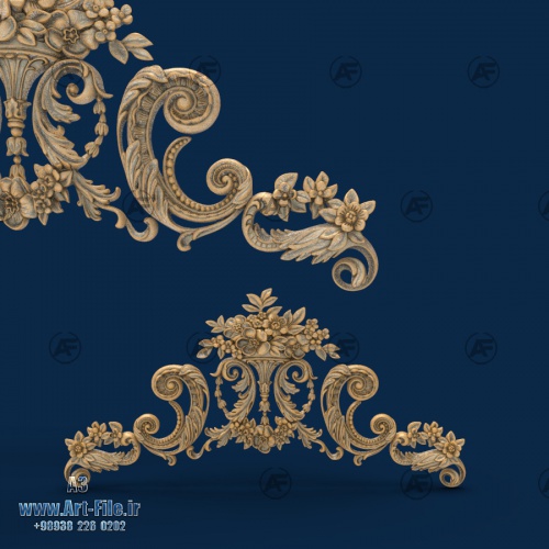 فروش فایل سه بعدی تاج و دکوری A3