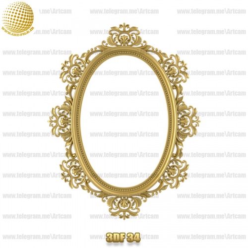 فروش فایل سه بعدی فریم و قاب آینه 3df34
