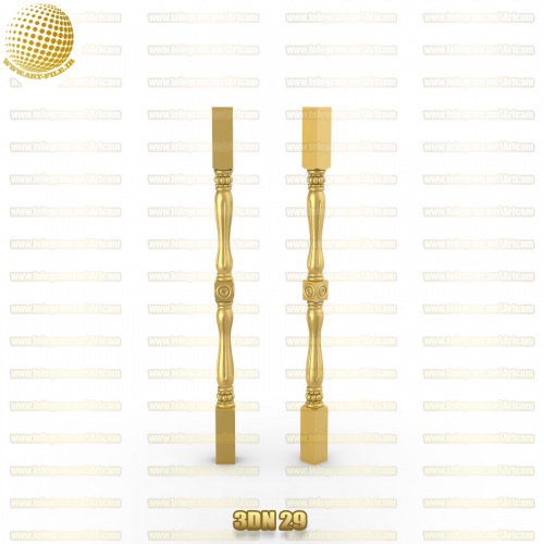 فروش فایل سه بعدی نرده راه پله 3dN29