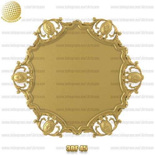 فروش فایل سه بعدی فریم و قاب آینه 3df45