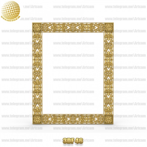 فروش فایل سه بعدی فریم و قاب آینه 3df46