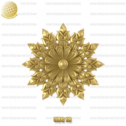 فروش فایل سه بعدی گل دکوری 3Dg18