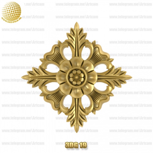 فروش فایل سه بعدی گل دکوری 3Dg19
