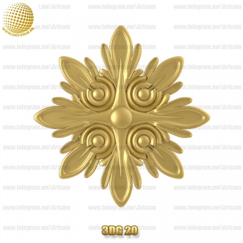 فروش فایل سه بعدی گل دکوری 3Dg20