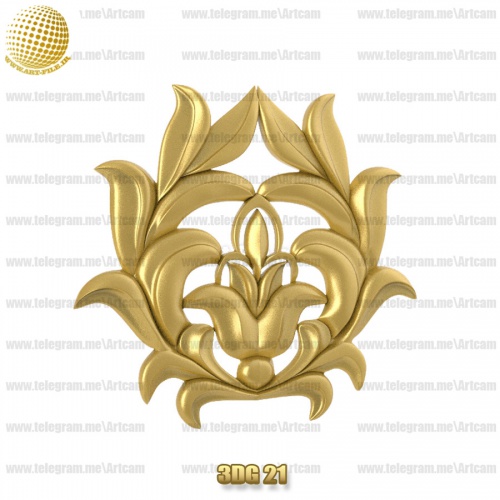 فروش فایل سه بعدی گل دکوری 3Dg21