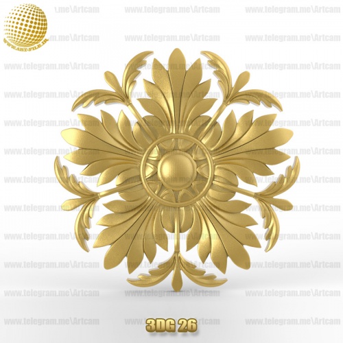 فروش فایل سه بعدی گل دکوری 3Dg26