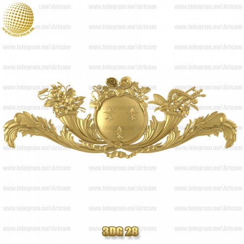 فروش فایل سه بعدی گل دکوری 3Dg28