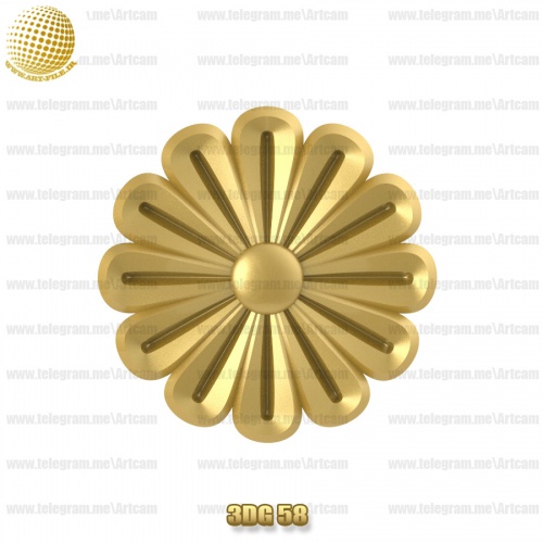فروش فایل سه بعدی گل دکوری 3Dg58