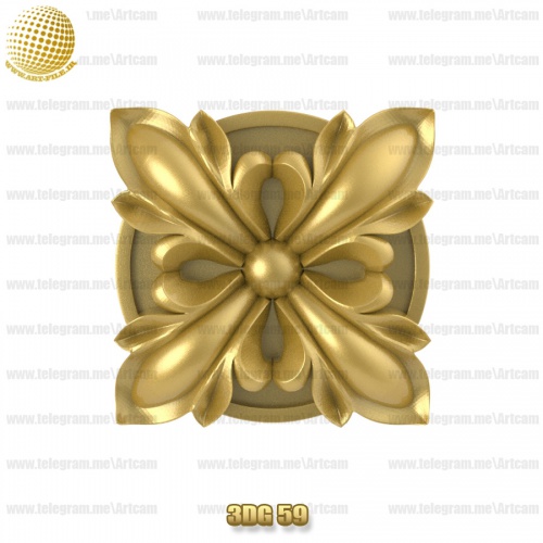 فروش فایل سه بعدی گل دکوری 3Dg59