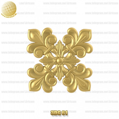 فروش فایل سه بعدی گل دکوری 3Dg61