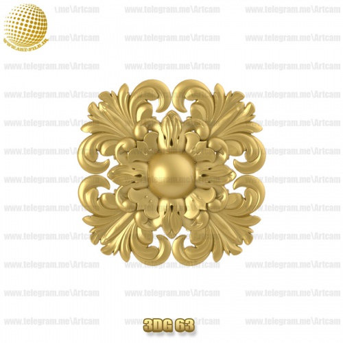 فروش فایل سه بعدی گل دکوری 3Dg63