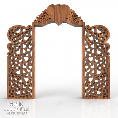 فروش فایل دوبعدی پنل  کلبه عروس ( مشبک ) 2DM18