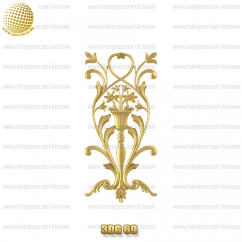 فروش فایل سه بعدی گل دکوری 3Dg69