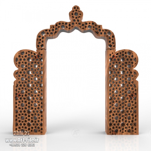 فروش فایل دوبعدی پنل  کلبه عروس ( مشبک ) 2DM21