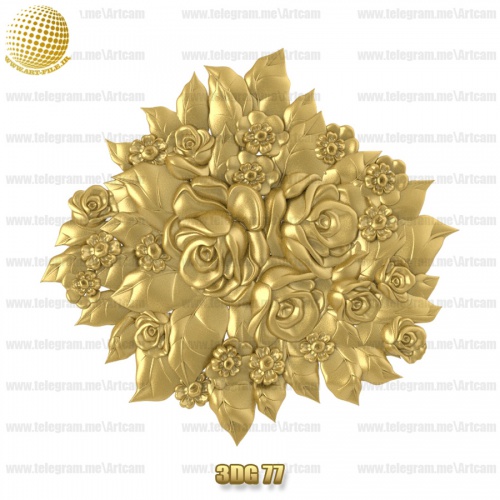 فروش فایل سه بعدی گل دکوری 3Dg77