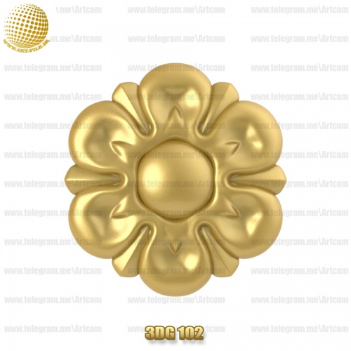 فروش فایل سه بعدی گل دکوری 3Dg102