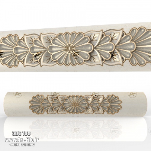 فروش فایل سه بعدی گل دکوری قید تخته نرد 3Dg198