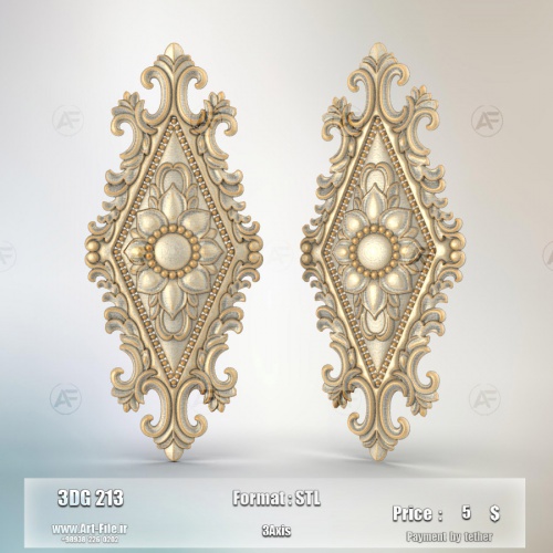 فروش فایل سه بعدی گل دکوری گل 3Dg213