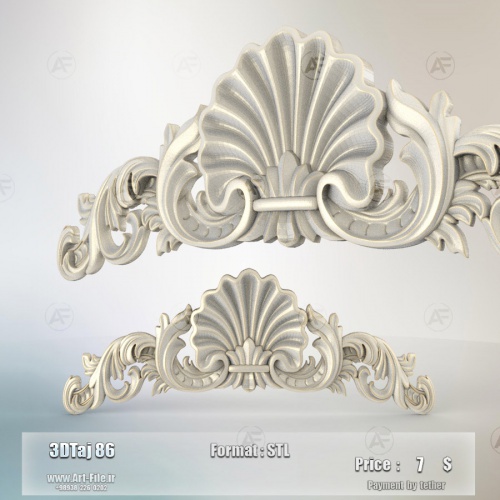 فروش فایل سه بعدی تاج و دکوری 3dTaj 86