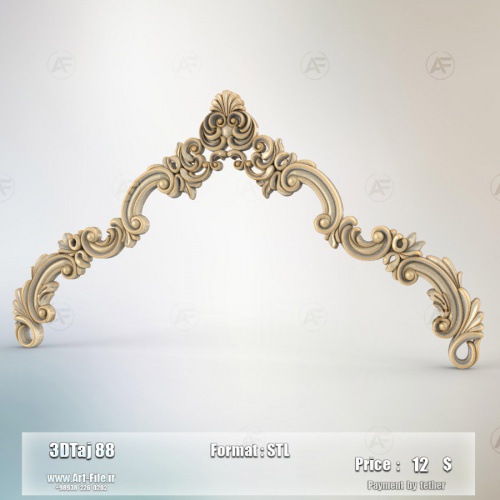 فروش فایل سه بعدی تاج و دکوری 3dTaj 88