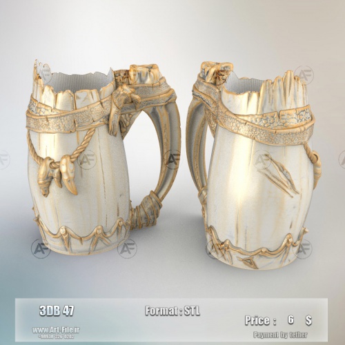 فروش فایل سه بعدی لیوان . ماگ . کوکسای  3dB47