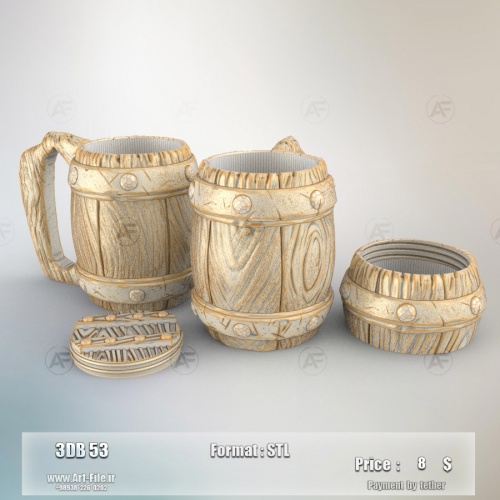 فروش فایل سه بعدی لیوان . ماگ . کوکسای  3dB53