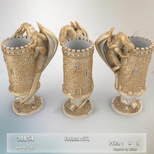 فروش فایل سه بعدی لیوان . ماگ . کوکسای  3dB54