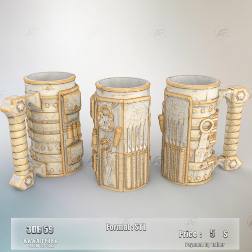 فروش فایل سه بعدی لیوان . ماگ . کوکسای  3dB59