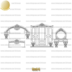 فروش فایل دوبعدی سرویس خواب bed4