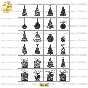 فروش فایل دو بعدی وکتور کریسمس 2D47