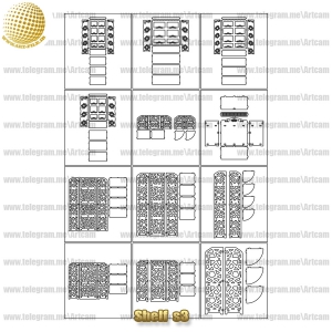 فروش فایل دوبعدی شلف ها 12 عددی سری سوم Shelfs3