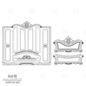 فروش فایل دوبعدی سرویس خواب ‌Bed19