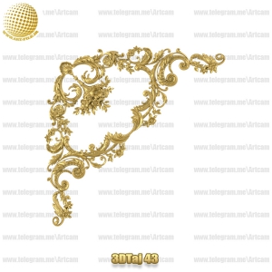 فروش فایل سه بعدی تاج و دکوری  3DTaj43