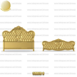فروش فایل سه بعدی کله تخت  3DBED8