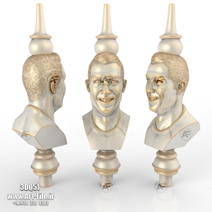 فروش فایل سه بعدی قلیان (کریستین رونالدو) 3DQ51
