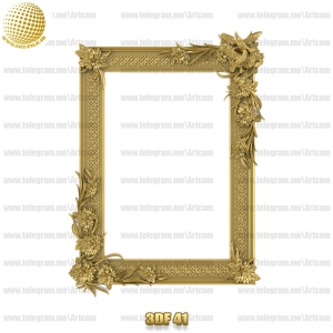 فروش فایل سه بعدی فریم و قاب آینه 3df41