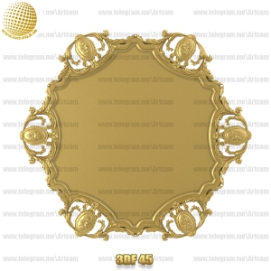 فروش فایل سه بعدی فریم و قاب آینه 3df45