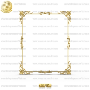 فروش فایل سه بعدی فریم و قاب آینه 3df59