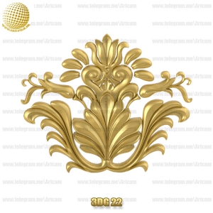 فروش فایل سه بعدی گل دکوری 3Dg22