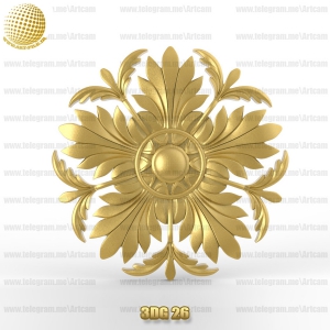 فروش فایل سه بعدی گل دکوری 3Dg26