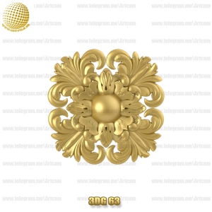 فروش فایل سه بعدی گل دکوری 3Dg63