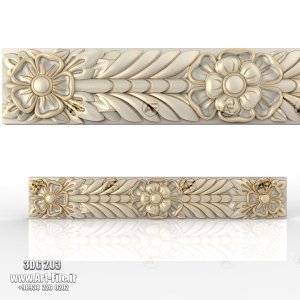 فروش فایل سه بعدی گل دکوری قید تخته نرد 3Dg203