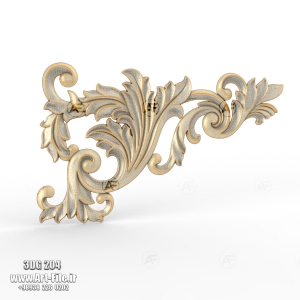 فروش فایل سه بعدی گل دکوری گل گوشه  3Dg204